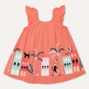 Coral Carnival Newborn Frock