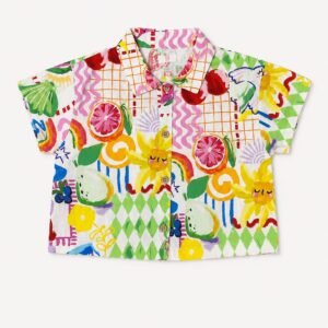 Sunshine Little Explorer Shirt, crop shirt, girls cotton shirt