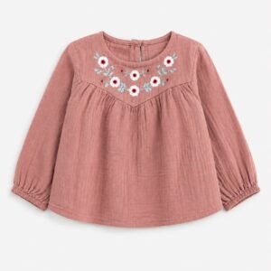 Bloom Embroidered Muslin Cotton Top