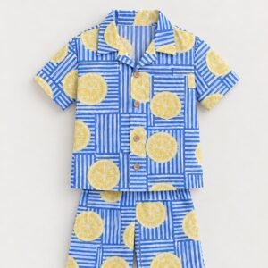 Kids co ord sets, unisex co ords, lemon print co ords