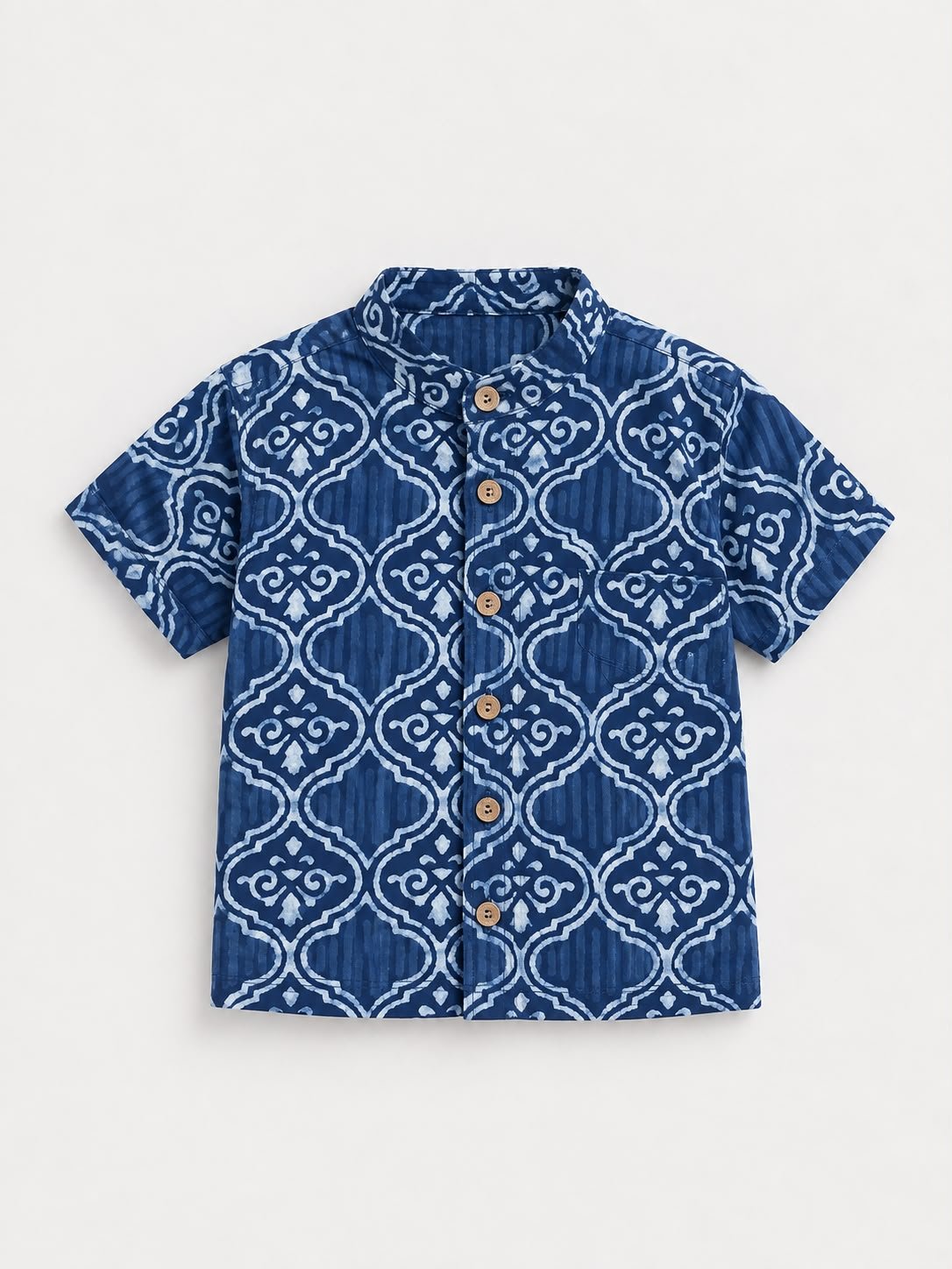 indigo print kids shirt, kids indigo