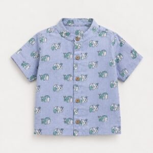 Elephant print shirt, cotton kids shirt