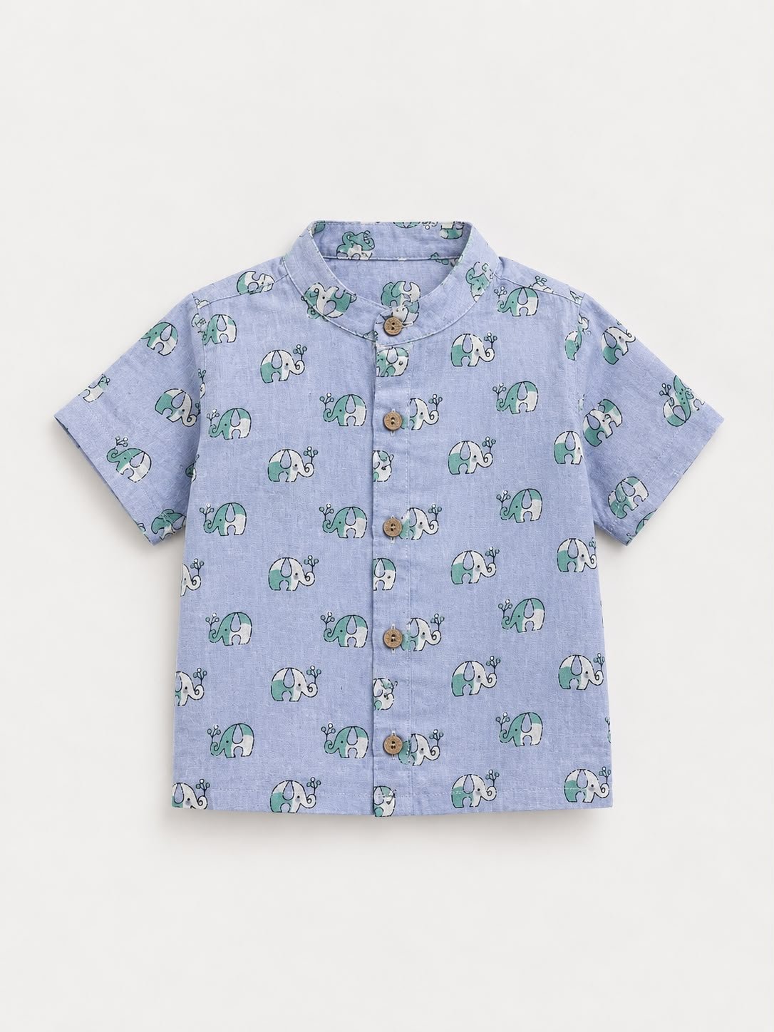 Elephant print shirt, cotton kids shirt